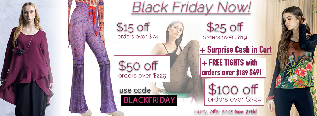 Black Friday Now: $15 off orders over $74, $25 off orders over $119, $50 off orders over $229, $100 off orders over $399 + suprise cash in cart