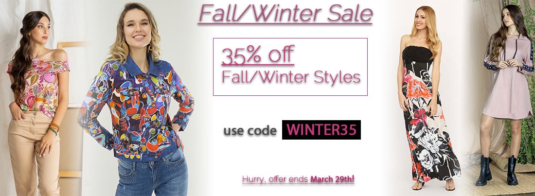 Fall/Winter Sale: Get 35% off Fall/Winter Styles