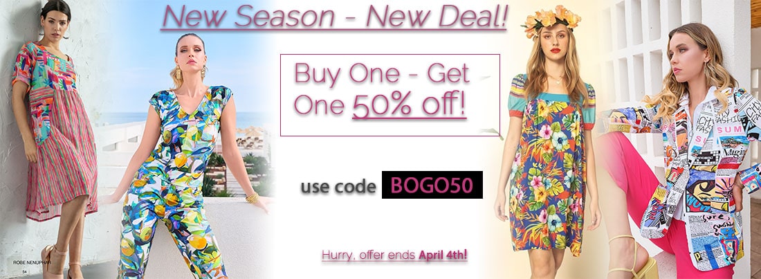 New Season - New Deal: Buy One - Get One 50% off
