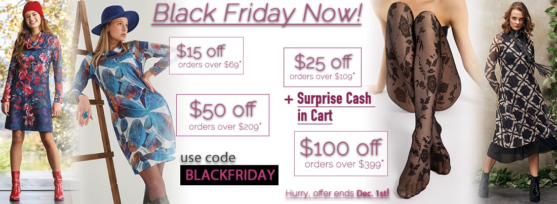 Black Friday Now: Get $15 off orders over $69, $25 off orders over $109, $50 off orders over $209, $100 orders over $399