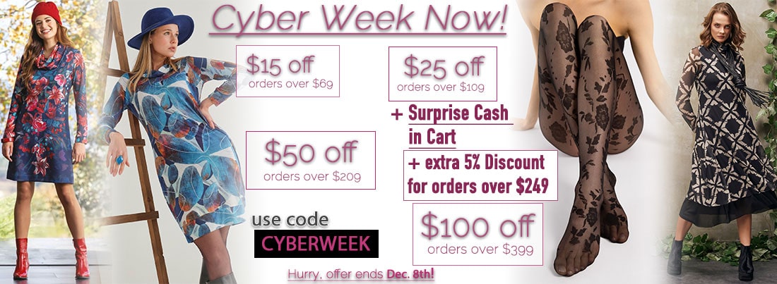 Cyber Week Now: Get $15 off orders over $69, $25 off orders over $109, $50 off orders over $209, $100 orders over $399 + surprise cash + 5% off orders over $249