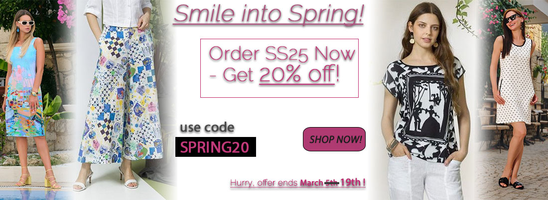 Smile into Spring: Order SS25 Early and get 20% off