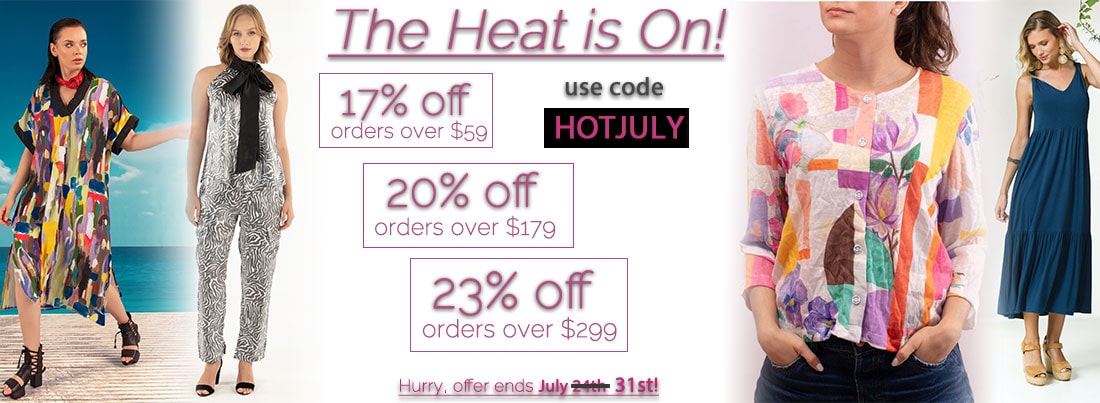The Heat is On: 17% off orders over $59, 20% off orders over $179, 23% off orders over $299